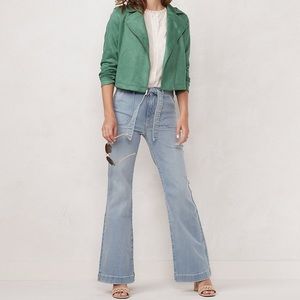 LC Lauren Conrad High-Wasted Flare Jeans